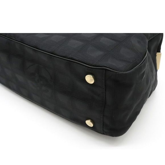 Chanel Shoulder Bag Shawl Mini Boston Nylon Leather Black - Picture 3 of 7